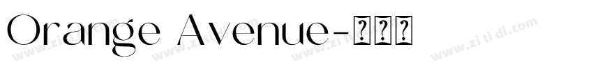 Orange Avenue字体转换